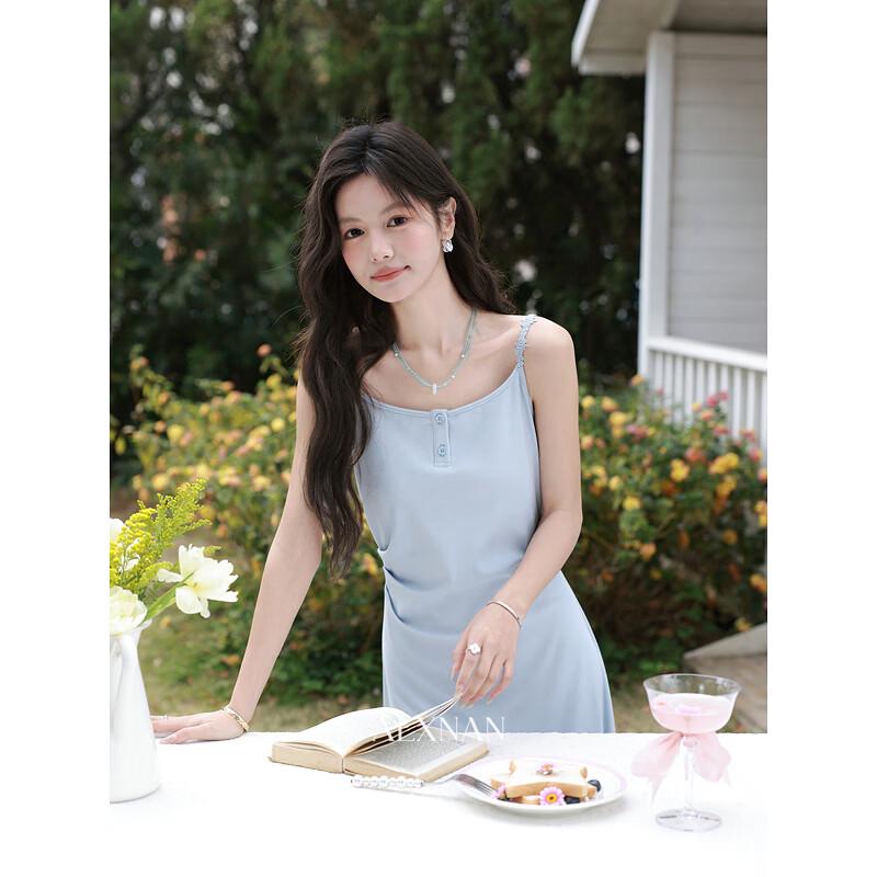 French Style Spaghetti Strap Maxi Dress