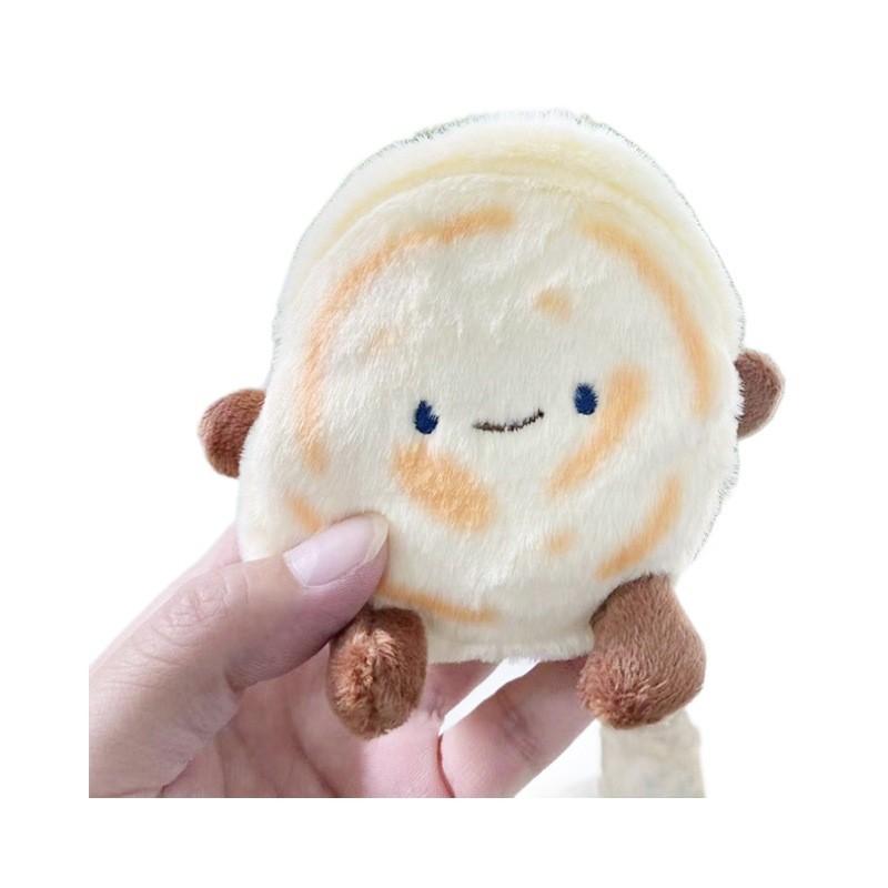 Plush Adorable Short Meat Bun Keyring Creative Doll Soft Toy For Unique Bag Hangers