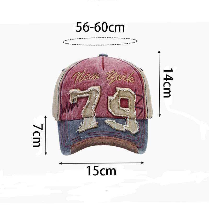 Unisex Washed Cotton Cap Letter Embroidery Vintage Baseball Cap Men Women Adjustable Outdoor Streetwear Sports Hat