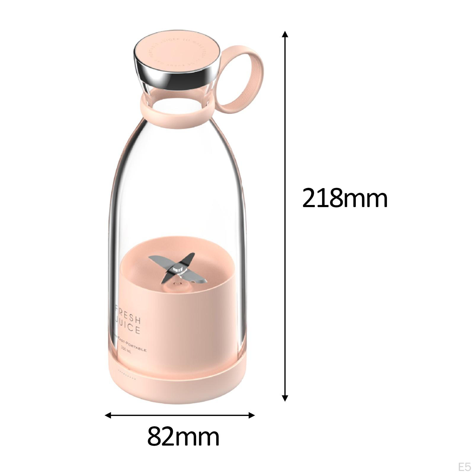 Электрическая соковыжималка 380 мл портативный миксер для фруктов дорожный мини-блендер — фото 7