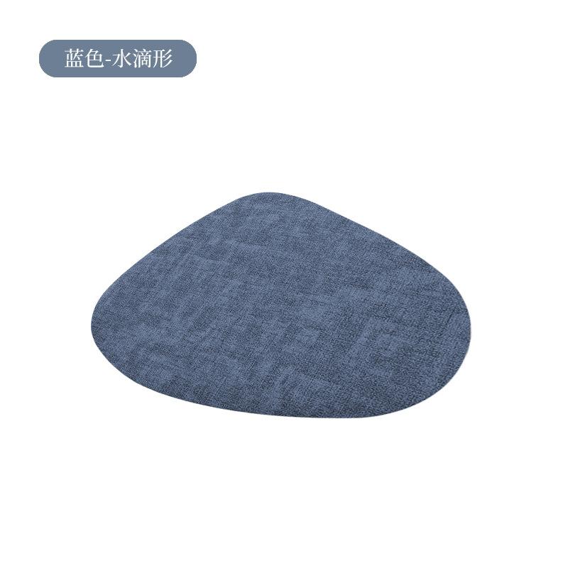 Popular cloth pattern grid oil edge placemat, dining table insulation mat, high-grade square water drop-shaped anti-scalding table mat