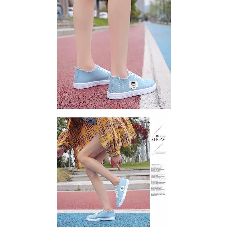 Canvas Shoes, Women's Thick Soled Shoes, Korean Version, Summer Thin, Versatile Single Shoes, Women's Student Board Shoes