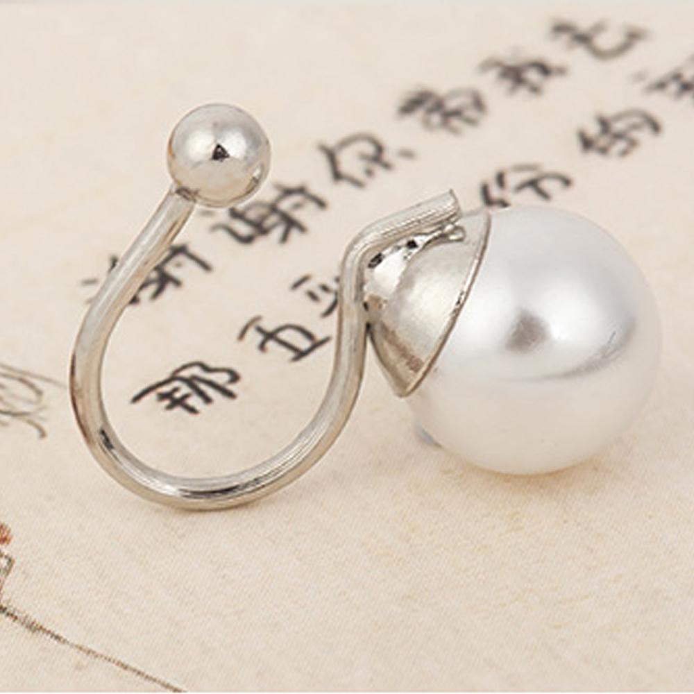 6mm 4mm Jewelry Women Men No Pierced Pearl Ear Cuff Non Piercing Zircon Ear Cuff Tragus Earrings