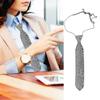 Retro Crystal Necktie Colorful Music Festival Necktie  Club Party Necklace Costume Neckwear