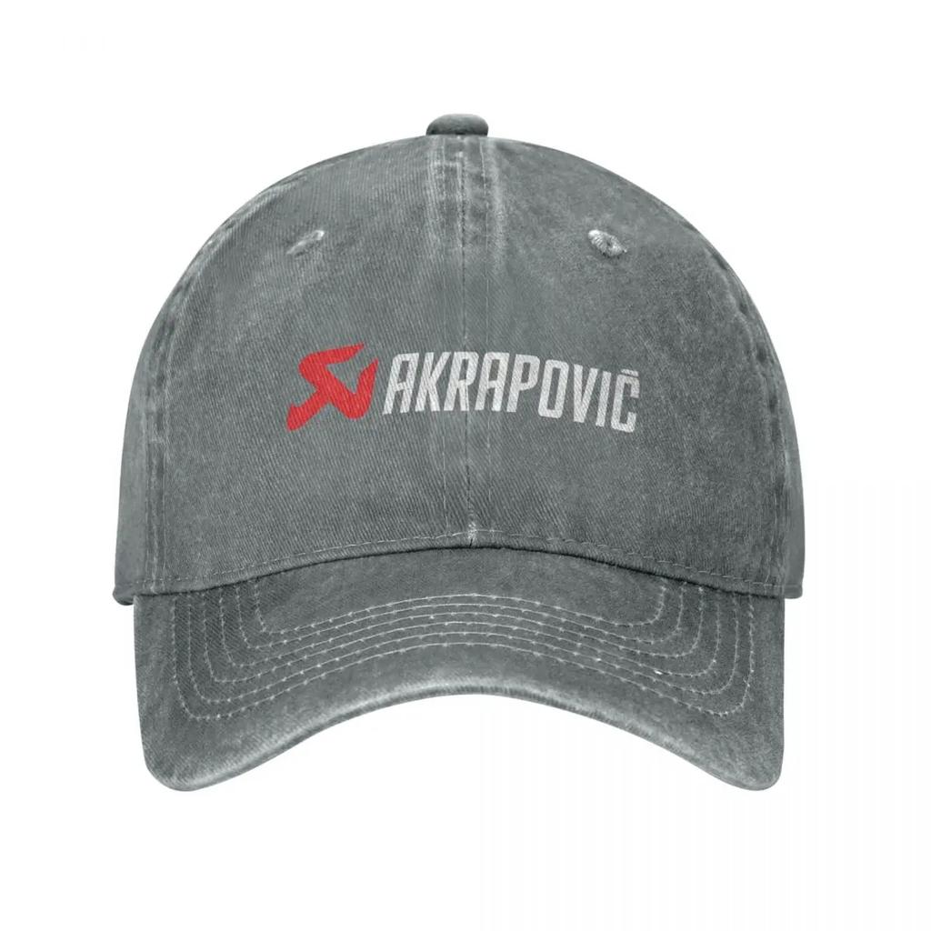 Blombongan Akrapovics Baseball Caps Distressed Denim Washed Cap AKS Motorcycle Outdoor All Seasons Travel Caps Hat