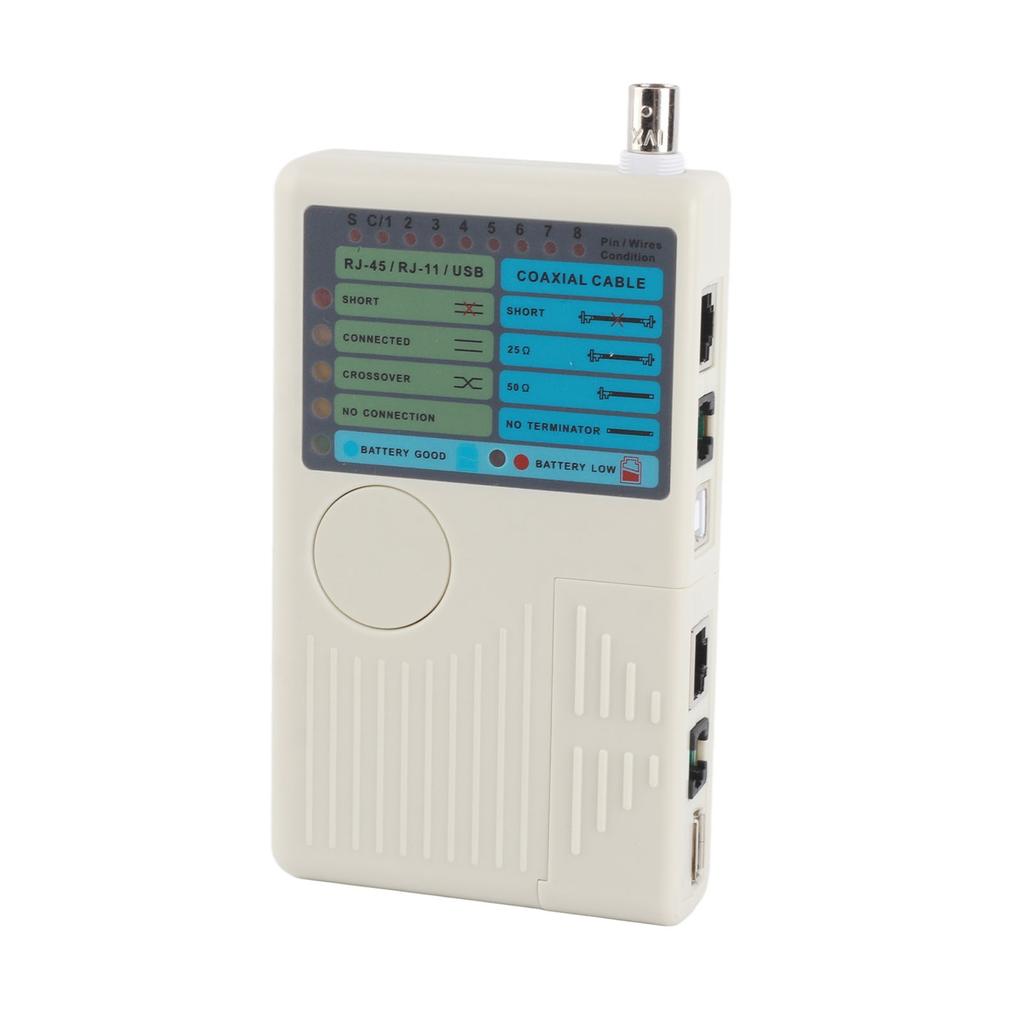 4 in 1 Portable LAN Network Cable Tester Remote RJ11 RJ45 USB BNC for UTP STP Cables Tracker