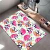 Cartoon Pandas with Colorful Umbrellas suitable as a non-slip mat for the living room or bedroom sofa