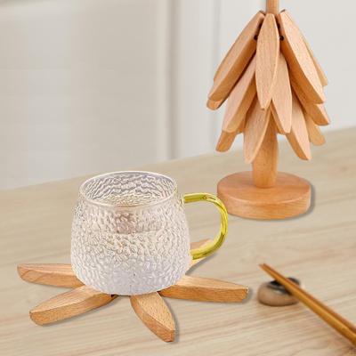 Creative Heat-resistant Wooden Coasters Shaped for Pots And Teapots