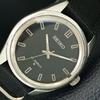 VINTAGE SEIKO HANDAUFZUG 66B JAPAN HERREN SCHWARZES ZIFFERBLATT UHR a703916-1