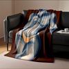 Abstract Blue Tones Body Art for All Seasons Blanket Lunch Break Throw Gift