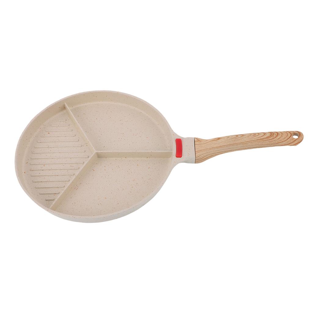 Breakfast Frying Pan Anti Stick Versatile Divided Grill Pan Egg Pan for Egg Steak Omelet Home Kitchen Stove