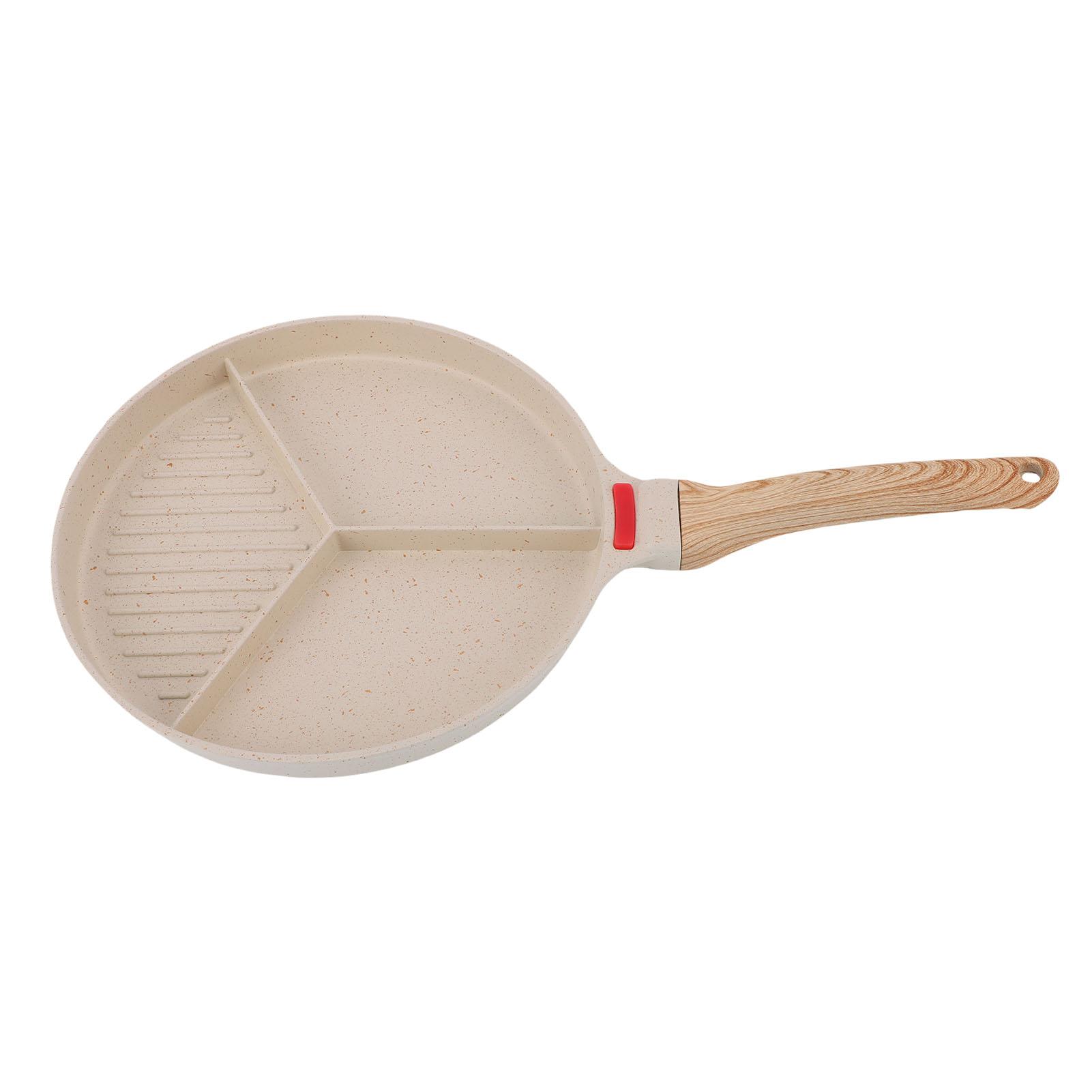 

Breakfast Frying Pan Anti Stick Versatile Divided Grill Pan Egg Pan for Egg Steak Omelet Home Kitchen Stove