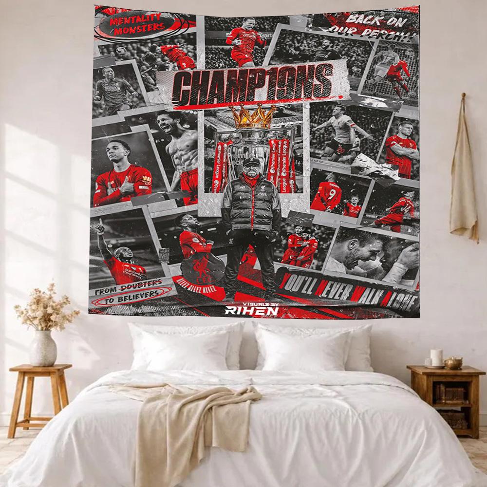 Liverpool Football Club Wall Decor Tapestry Art For Pet Memorial Birthdaywedding Party Backdrop Family Gift