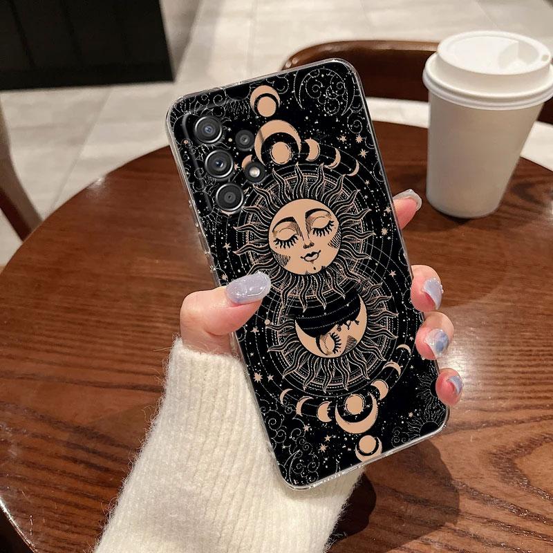 Sun Moon Tarot Card Astrology Magic Phone Case For Samsung Galaxy A56 A57 A37 A55 A54 A36 A35 A26 A25 A16 A17 A07 A52 A21s Cover