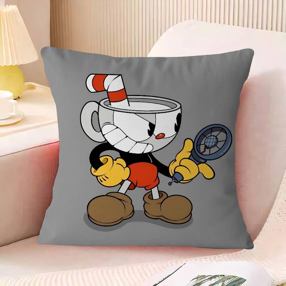 

C-Наволочка Капхед 45x45см Милая наволочка Подушка для гостиной Чехол для подушки Спальня Домашнее украшение Детский подарок 16x16Inch