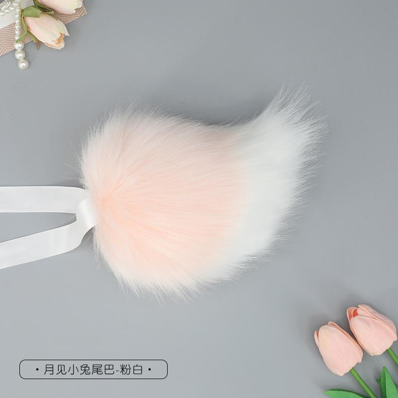 Cute Plush Rabbit Ears Headband Comic-Con Cosplay Props Animal Ears Headdress Beast Tail Simulation Rabbit Tail