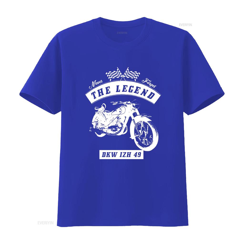 DKW IZH 49 Motorfiets Klassiek Retro T-shirt Vergeet Nooit De Legende Ontwerp vintage Gewassen streetwear Casual