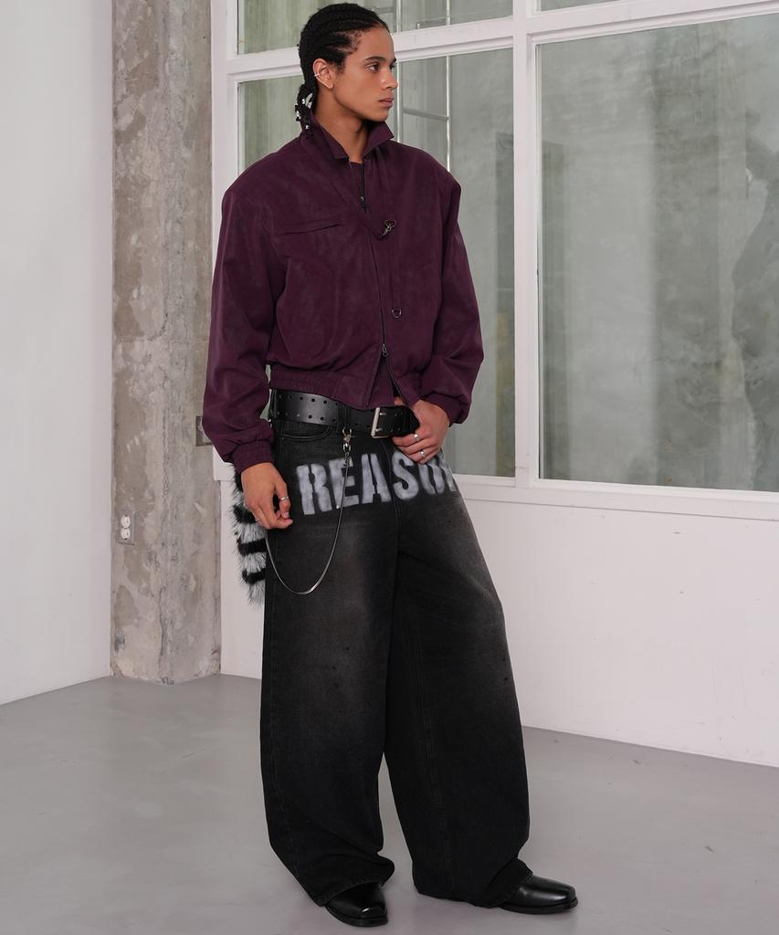 Ieseussiseutyudio No Reason Denim Pants (Black)