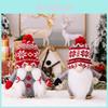 Adorable Christmas Decor Plush Gnome Figurine With Knit Pom Pom Hat For Holiday Cheer