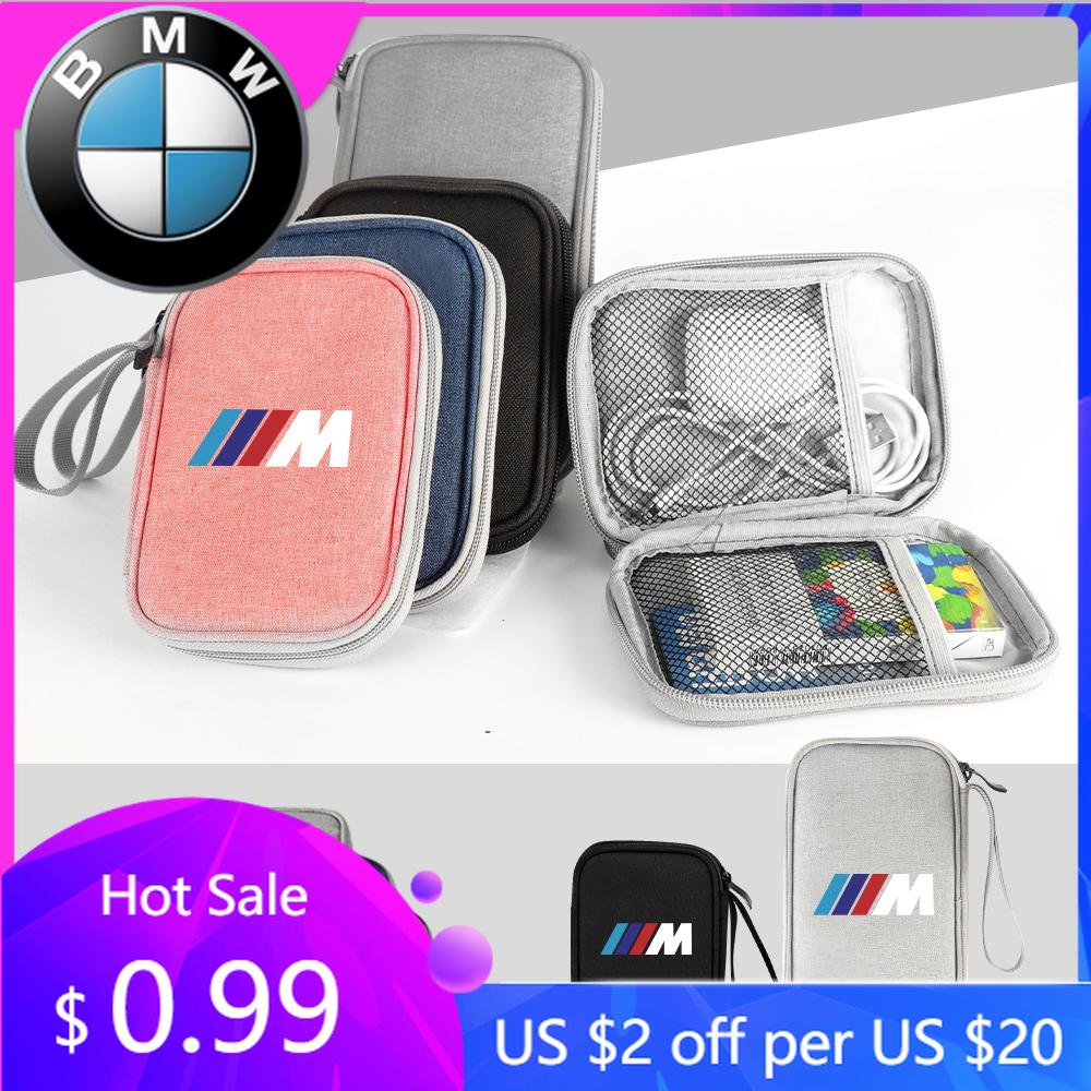 BAGD7 2026 Car Sticker Car Organizer Portable Key Storage Bag For BMW M Performance M5 320 325 E28 E30 E34 E36 E39 E46 X5 X6 F01 F02