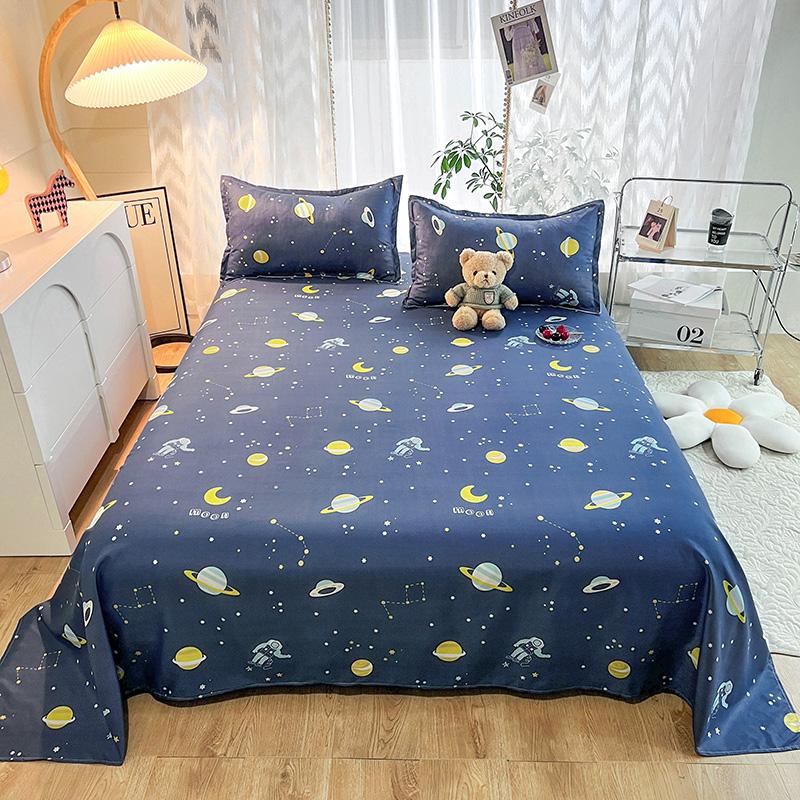 Niedliches Milchkuh Spannbettlaken Einzelbett King Cartoon Bauernhoftier Bettlaken Set für Mädchen Teenagerzimmer Dekor Kawaii Bettbezug mit 2 Kissenbezügen