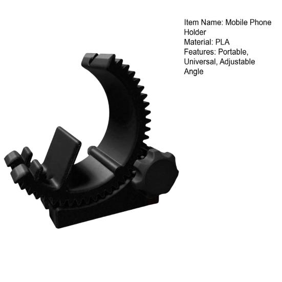 Handyhalter 3D-gedruckt Neigungszahnrad Handy-Ständer Verstellbarer Winkel PLA-Halter für alle Smartphones Einzigartige tragbare Handy-Stütze Schreibtischzubehör