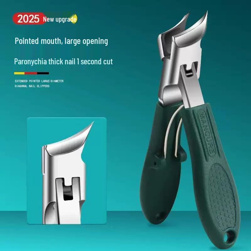 Adlerkralle Nagelknipser für dicke, harte und eingewachsene Nägel mit Spritzschutzdesign, große Größe