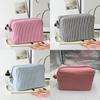 Vintage Striped Makeup Bag With Zipper Closure For Travel And Daily Use
