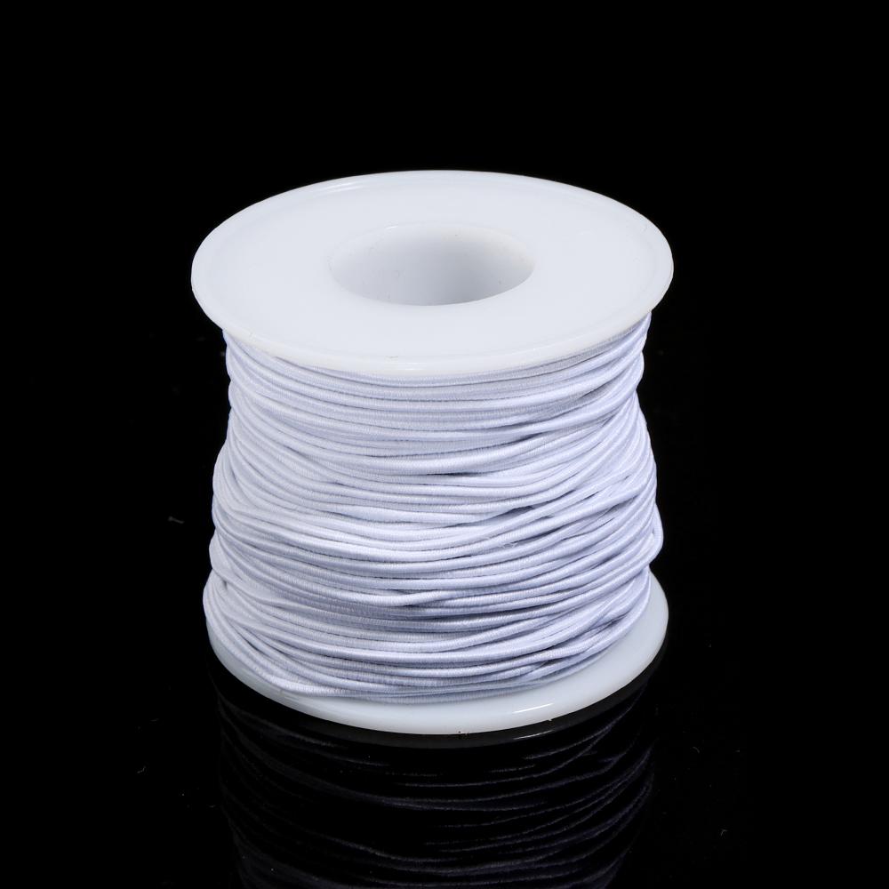 50M/roll 1mm Round Elastics Cords Chinese Knot Rope Bracelet Braided String Thread For DIY Tassels Beading String Jewelry Making