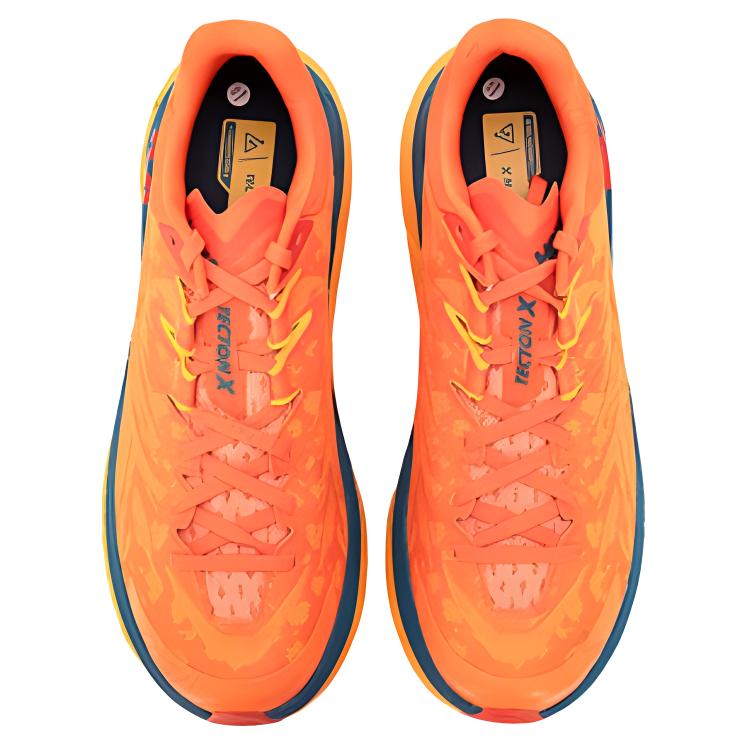 HOKA One One Tecton X Comfortable Shock Absorbing Durable Low Top Running Shoes Unisex Running Shoes Yellow Orange 1138471-RYPB