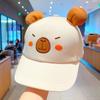 Thin Children Baseball Hat Breathable Baby Sunscreen Hat Capybara Peaked Cap  For Babies Aged 2-5