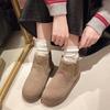 Women's Ankle Boots 2024 New Solid Color Classic Winter Slip-on Women's Casual Ankle Boots Botas Femininas Plush Warm Snow Boots