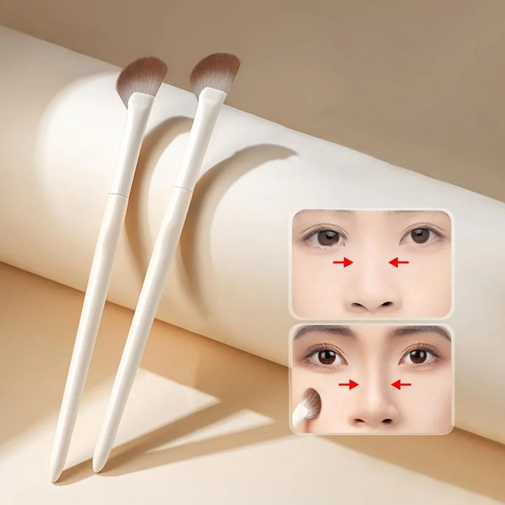 1pc Half-Fan Nose Contour Brush-Soft Nylon Bristles for Nose/Cheekbone Shaping,All Skin Types Makeup Tool for Beauty Enthusiasts