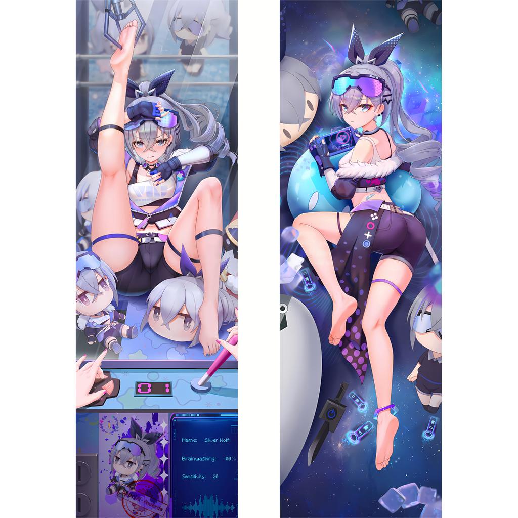 Honkai star Schiene Silber Wolf Dakimakura Umarmung Körper Kissen Fall Anime Otaku Kissenbezug Kissen Abdeckung Weihnachten Geschenke
