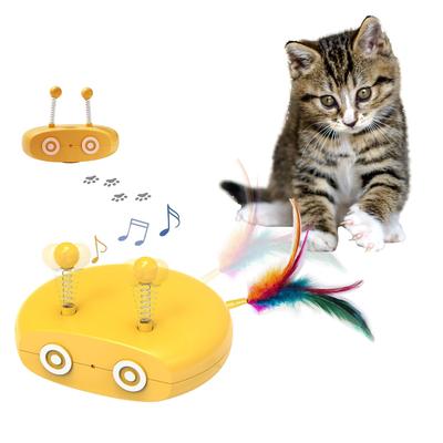 Cat Automatic Cat 360 Degree Automatic Bird Vocal House Cat Random Hard To Get Comes with Natural Stimulates Hunting Releases Relieve Stress Toy,