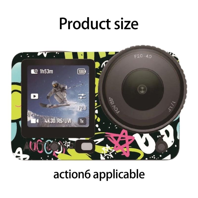 Protective Skin for Action 6 Camera Scratch Resistant Easy To Install Without Tools Creative Design Camera Sticker