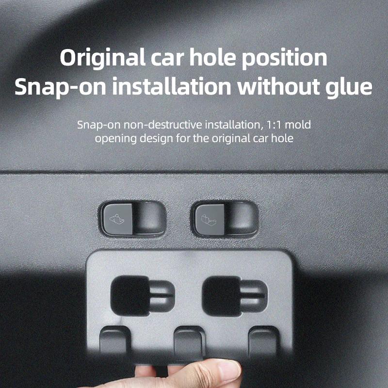 Für Tesla Model Y Kofferraumhaken, Sitzknopf, Auto-Fracht-Einkaufstaschenhalter, Regenschirmhalter, Aufbewahrung, Auto-Innenhalter