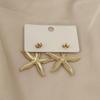 2026 new starfish stainless steel gold-plated women's earrings, high-quality waterproof earrings, wife's gift