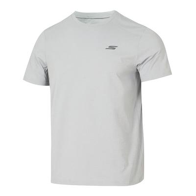 Skechers Fashion Sports Series Round Neck Comfortable Breathable Casual Knitted Short Sleeve T-Shirt Unisex Tops P226U032-00MV