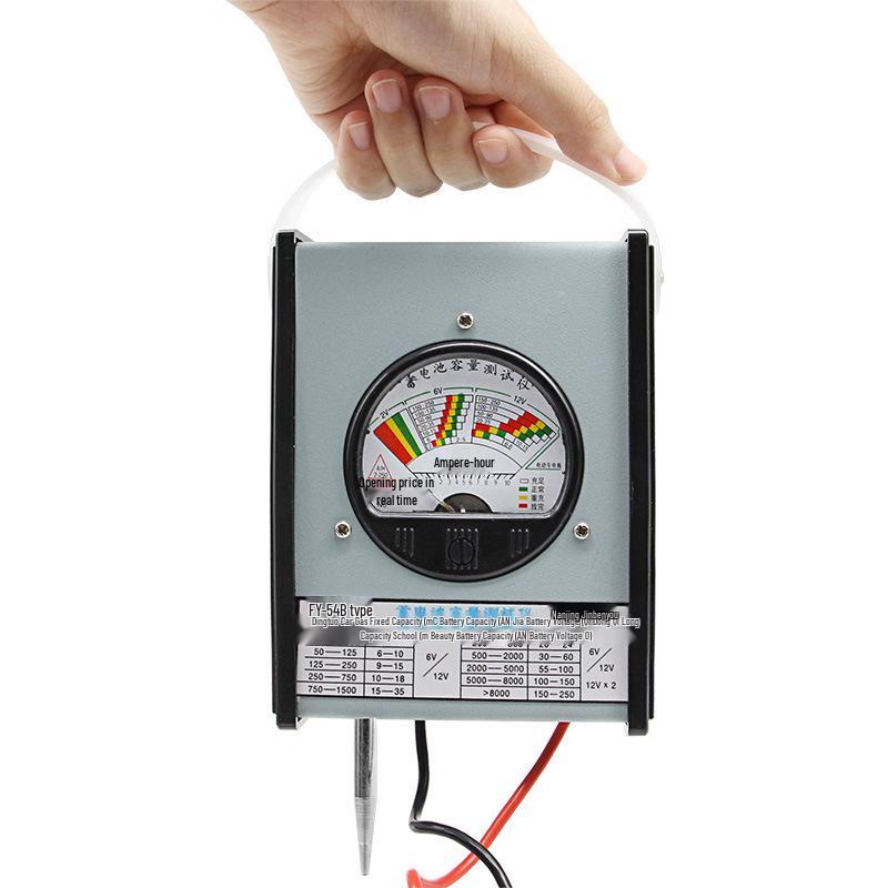 FY54B Elektrisches Auto-Batterietester & Kapazitätsdetektor, 6V/12V Batteriemessgerät & Entladegabel
