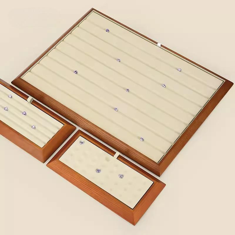 Solid Wood Diamond Naked Diamond Stationery Gemstone Storage Tray Round Bead Viewing Pallet Jewelry Tray Jewelry Display Plate