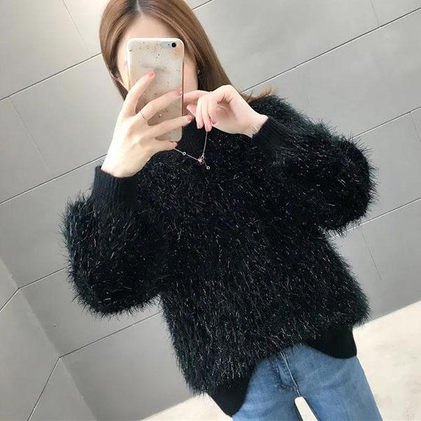 

Женские осенние элегантные свободные теплые топы большого размера, женские зимние повседневные пуловеры с длинными рукавами, пальто S чёрный