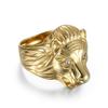European and American Style Stainless Steel Male Lion Head Mens Ring Ring