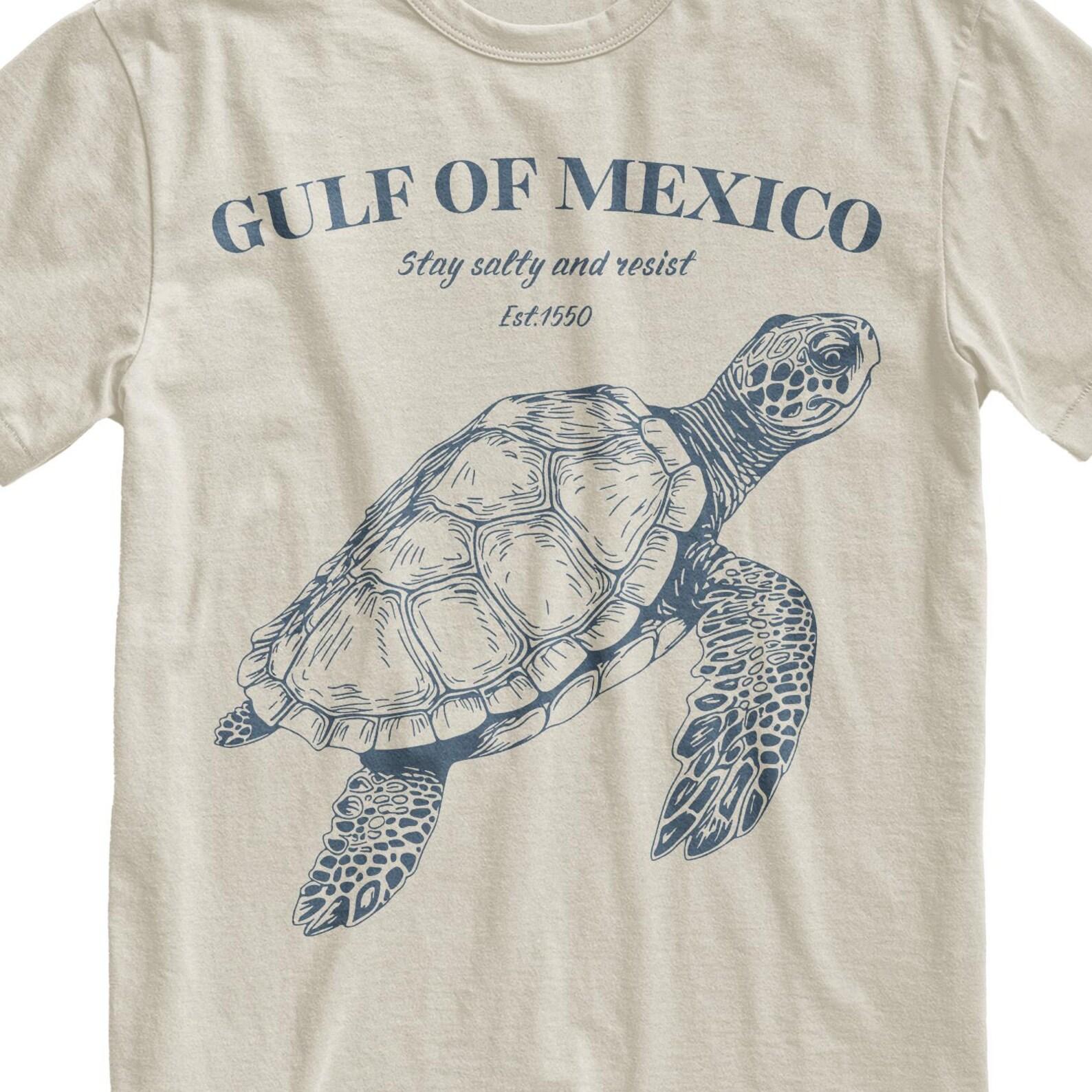 Gulf of Mexico Turtle T-Shirt: Stay Salty Tan Tee XL