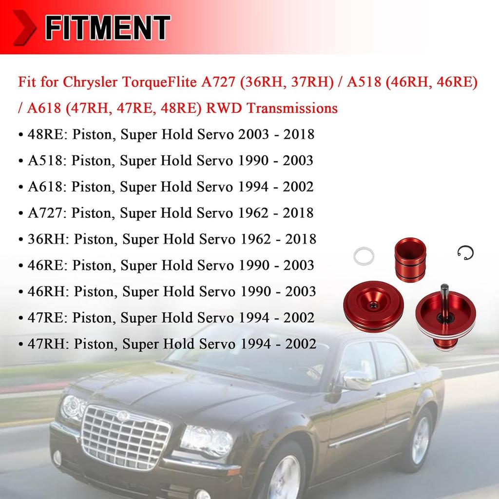 22301B-01K Gear Super Hold Servo Kit For Dodge Chrysler TorqueFlite TF‑8 A727 (36RH 37RH) / A518 (46RH 46RE) / A618 (47RH 47RE 48RE) RWD
