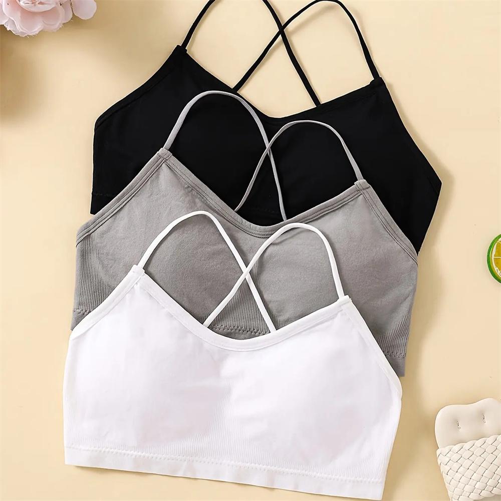 Sports Bra Women's Cross Shoulder Strap Sports Bra Yoga Navel Top Gym Fitness Tube Top Breathable Beauty Sexy Bra Back
