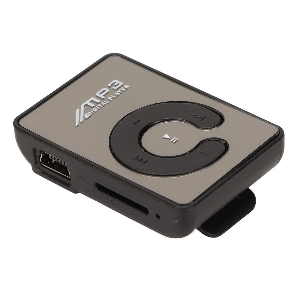 Back Clip Player Portable Lightweight Mini MP3 Music Player with Memory Card Slot for Daily School Black