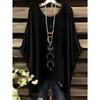 Camiseta para Mujer Patrón de Raya Cuadros Vintage Dobladillo Asimétrico Cuello Redondo Manga Corta Top Moda Casual Calle Exterior