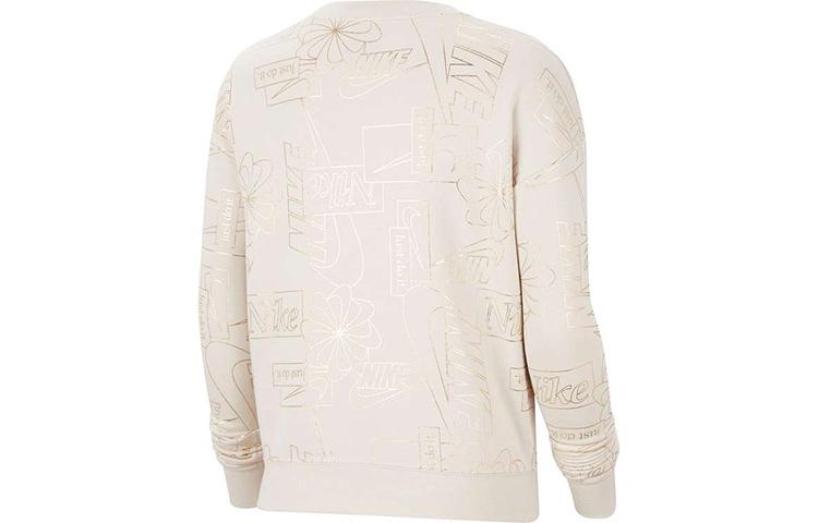 Nike Sweatshirts Women's Ecru Crew Neck Moderate Regular CZ1869-104