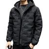 Autumn and Winter New Men's Warm Cotton Jacket Fashion Hooded Zipper Windproof Jacket Outdoors Casual Men's Snow Thicken Cotton Jacket Plus Size S-5XL